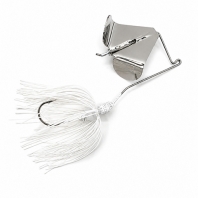 white skirt with nickel blade - buzzbait